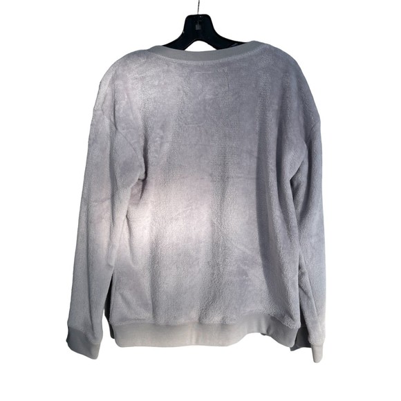 Muck Luks Grey sweatshirt with embroidered‎ LOVE size Medium - Picture 2 of 7